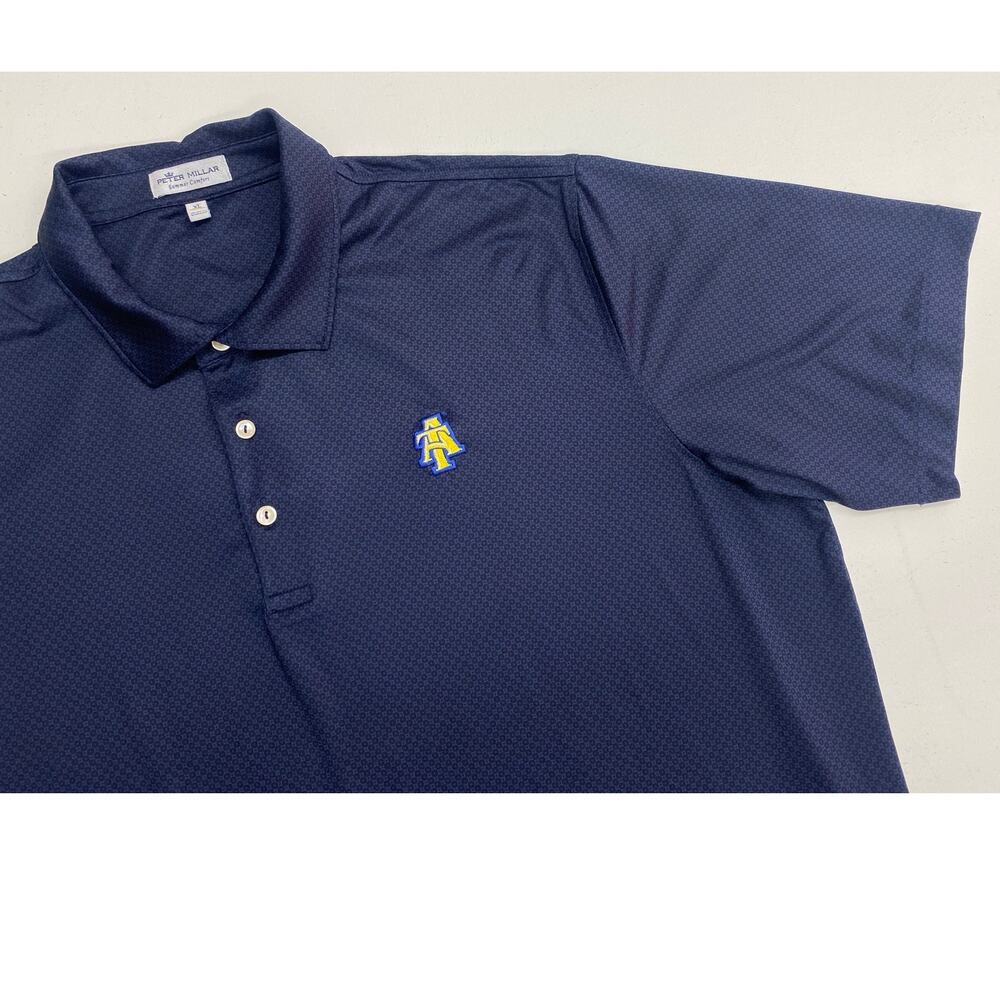 Men Peter Millar Summer Comfort North Carolina A&T Aggies geometric golf polo XL